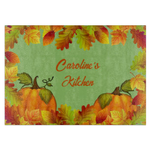 Colourful Personalized Fall Season Cutting Board