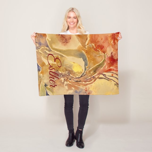 Colourful Personalized Fleece Blanket (In Situ)