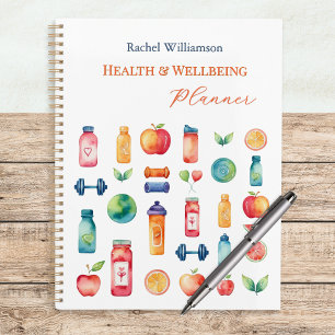 Colourful Personalized Health and Wellbeing Planner