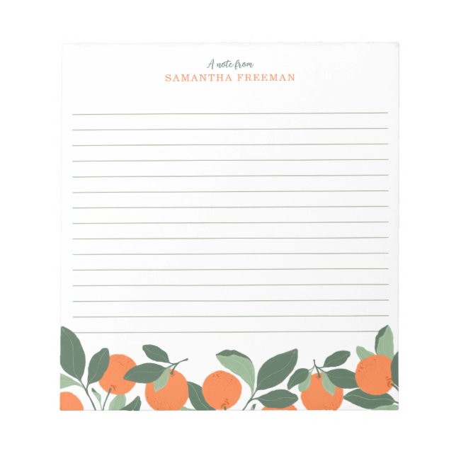 Colourful Personalized Rainbow Name Notepad  (Front)