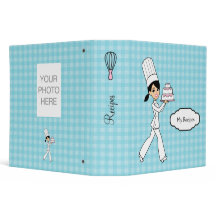 Colourful Personalized Recipe Binder for Girls