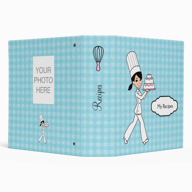 Colourful Personalized Recipe Binder for Girls (Background)