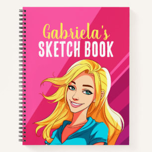 Colourful Personalized Teen Girl Sketch Book