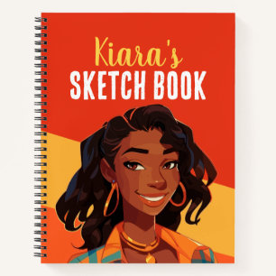 Colourful Personalized Teen Girl Sketch Book