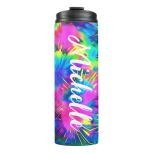 Colourful Personalized Tie Dye Thermal Tumbler