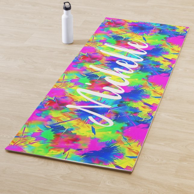 Colourful Personalized Tie Dye Yoga Mat (In Situ)