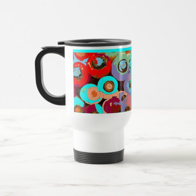 Colourful Personalized Travel Mug (Left)
