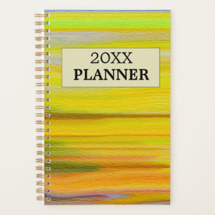 colourful personalized yellow and green planner