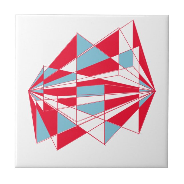 Colourful perspective tile (Front)