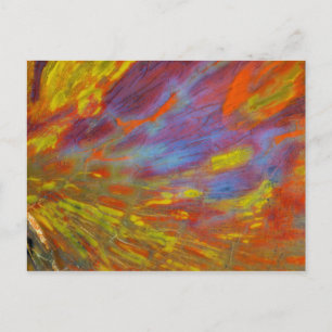 Colourful Petrified Wood close-up Postcard