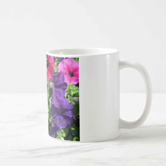 Colourful Petunias Coffee Mug (Right)