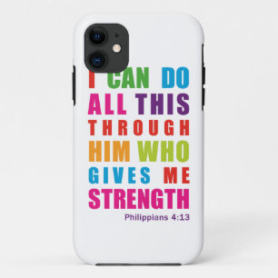 Colourful Philippians 4:13 iPhone 5 Case