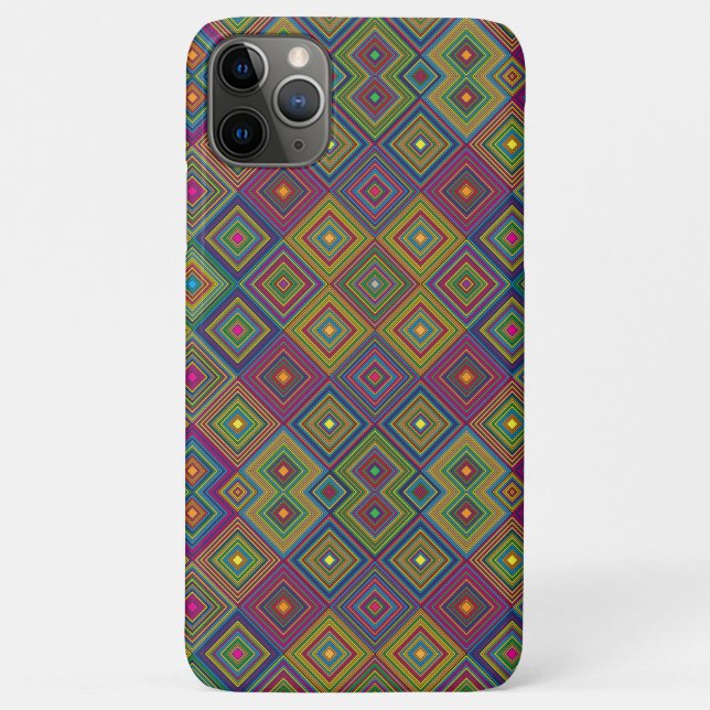 Colourful phone case with intricate geometric  (Back)
