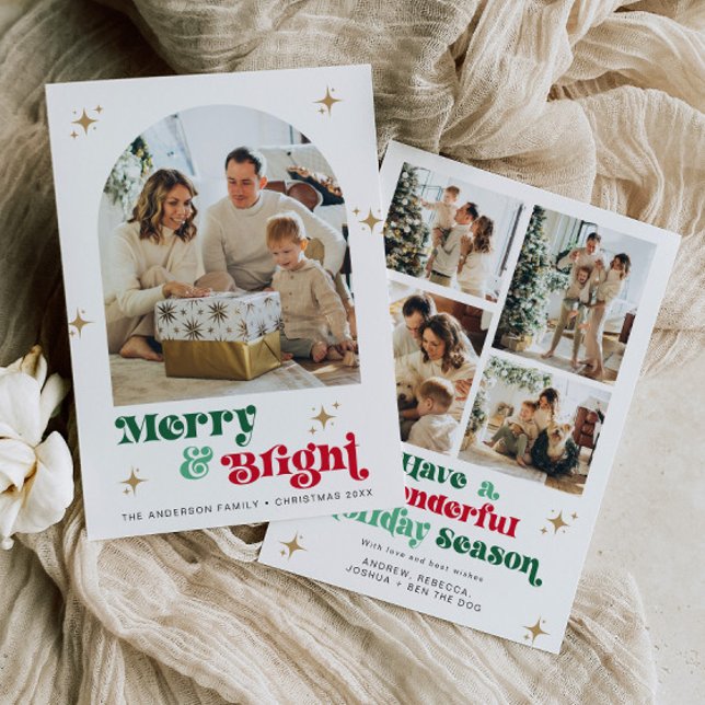 Colourful Photo Holiday Card Boho Christmas Bright (Creator Uploaded)