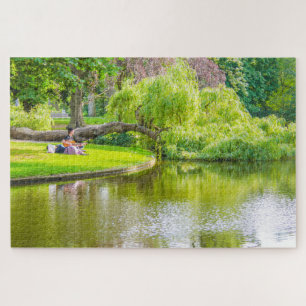 Colourful photo scene from Amsterdam park Jigsaw Puzzle