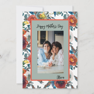 Colourful Photo with Flowers Mother's Day Card