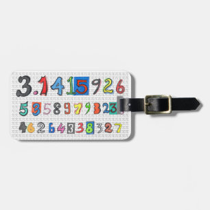 Colourful Pi Luggage Tag