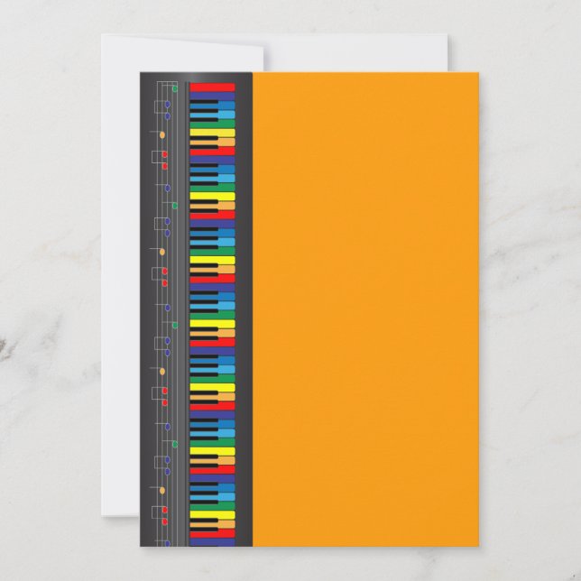 Colourful piano keyboard (Front)