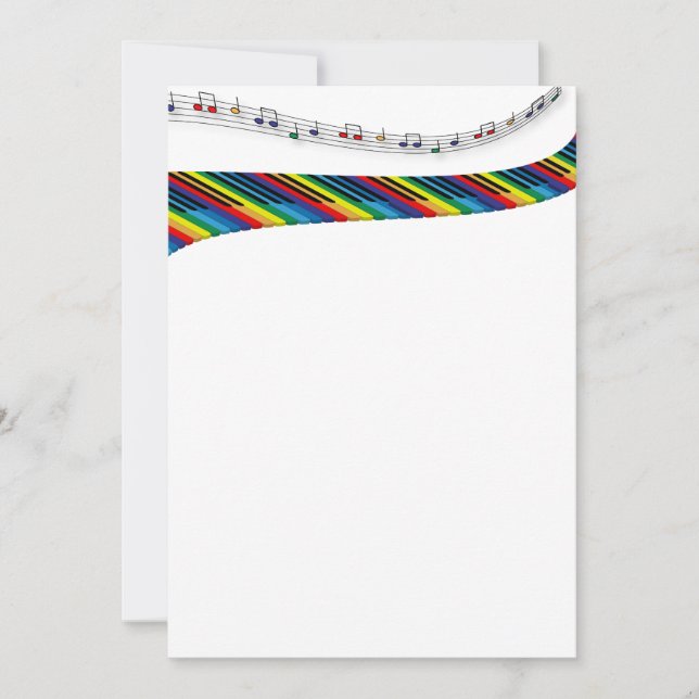 Colourful piano keyboard (Front)