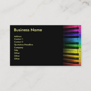 Colourful Piano Keyboard Business Cards