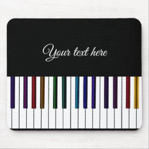 Colourful Piano Keyboard Music Mouse Pad