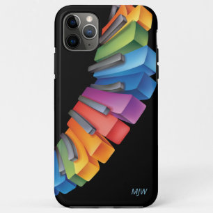 Colourful Piano Keyboard Music with Your Monogram iPhone 11 Pro Max Case