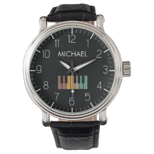 colourful Piano Keyboard Personalized Musician's Watch