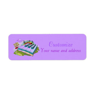 Colourful Piano Keys Customizable Address Labels