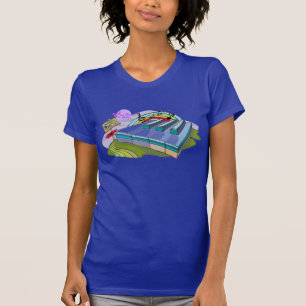Colourful Piano Keys Lapis Blue Fine Jersey T-Shir T-Shirt
