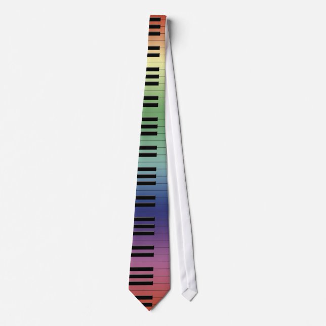 Colourful Piano Keys | Music Gifts Tie (Front)