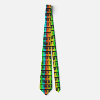 Colourful piano keys tie