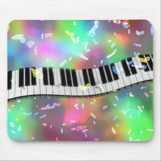 Colourful Piano Keys with Bright Lights Mouse Pad