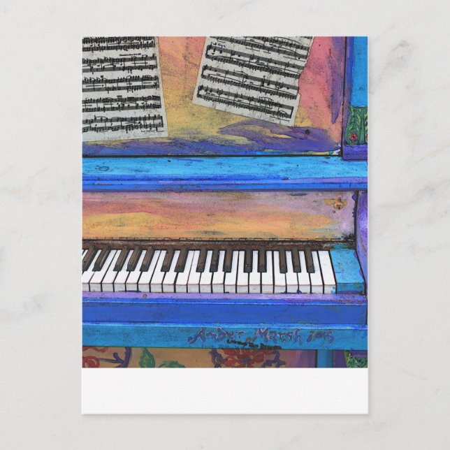 Colourful Piano Postcard (Front)