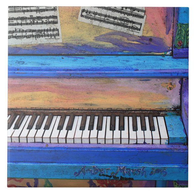 Colourful Piano Tile (Front)