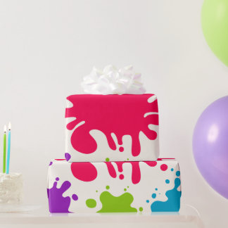 Colourful Piant Spat Wrapping Paper