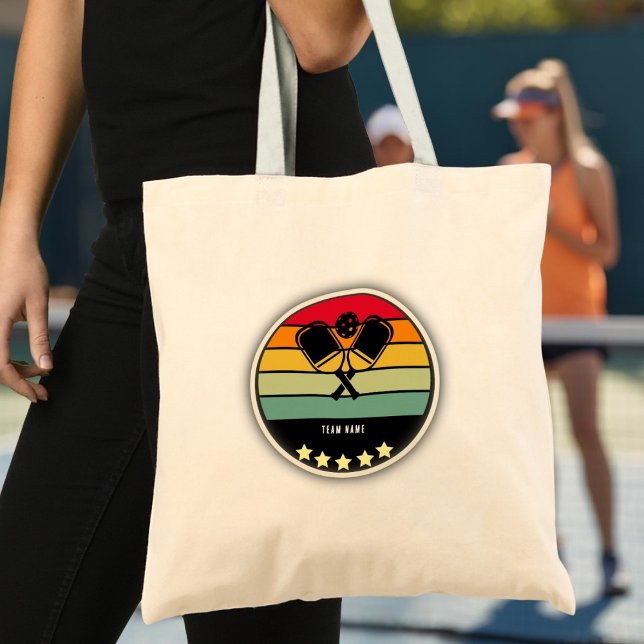  Colourful Pickleball Paddle Tote Bag (Colorful Pickleball Paddle Tote Bag - custom name)