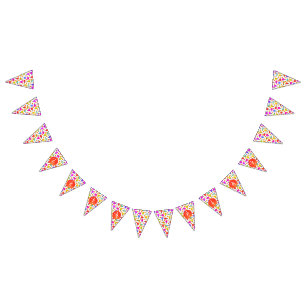 Colourful, Pickleball Paddles, Orange Pickleballs Bunting Flags