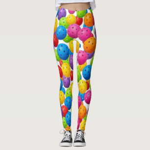 Colourful Pickleball Pattern Leggings
