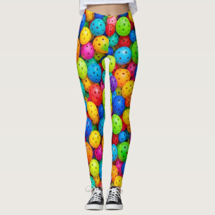 Colourful Pickleball Pattern Leggings