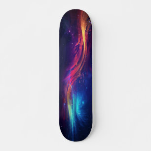 Colourful Piece Abstract Painting Galaxy Art Skateboard