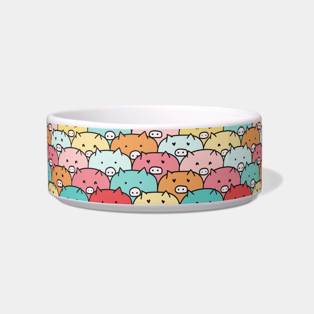 Colourful Pigs Funny And Cute Pattern Bowl (Front)