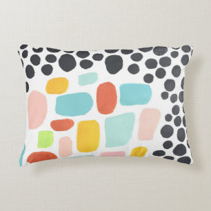Colourful pillow. Bright yellow, pink and black do Accent Pillow