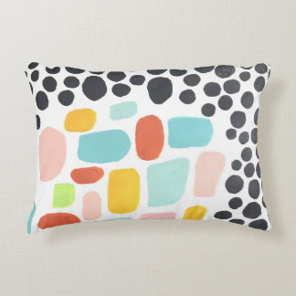 Colourful pillow. Bright yellow, pink and black do Accent Pillow