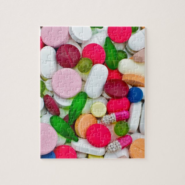 Colourful pills custom product jigsaw puzzle (Vertical)