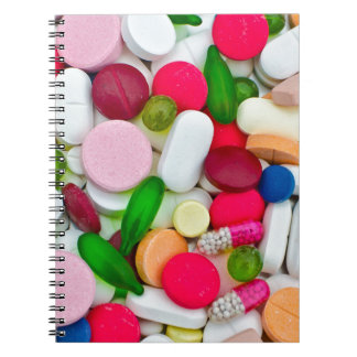Colourful pills custom product notebook