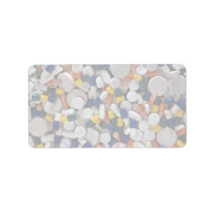 Colourful Pills Label