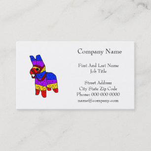 Colourful Piñata Cartoon for a Fiesta in Mexico Business Card