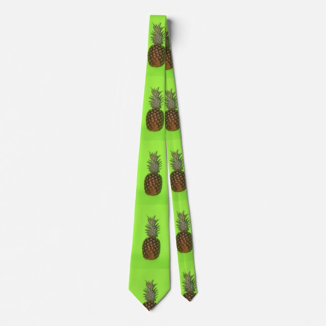 Colourful Pineapple Closeup TIE (Front)