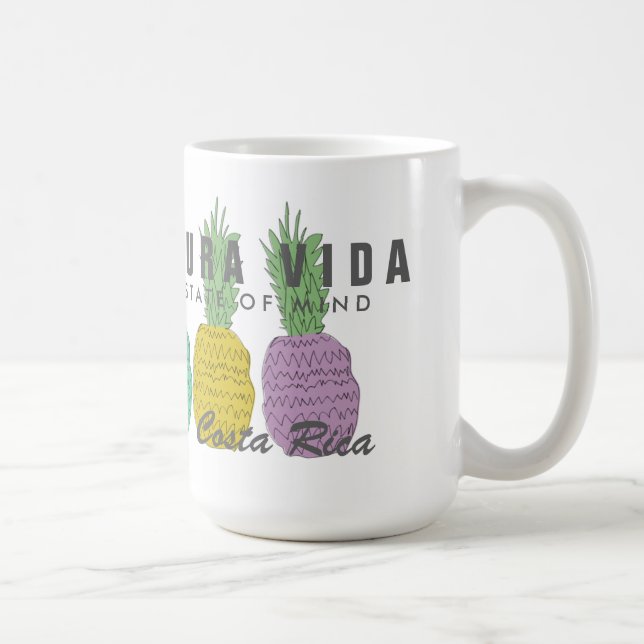 Colourful Pineapple Costa Rica Pura Vida Mug (Right)
