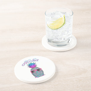 Colourful Pineapple Hawaiian Aloha Coaster